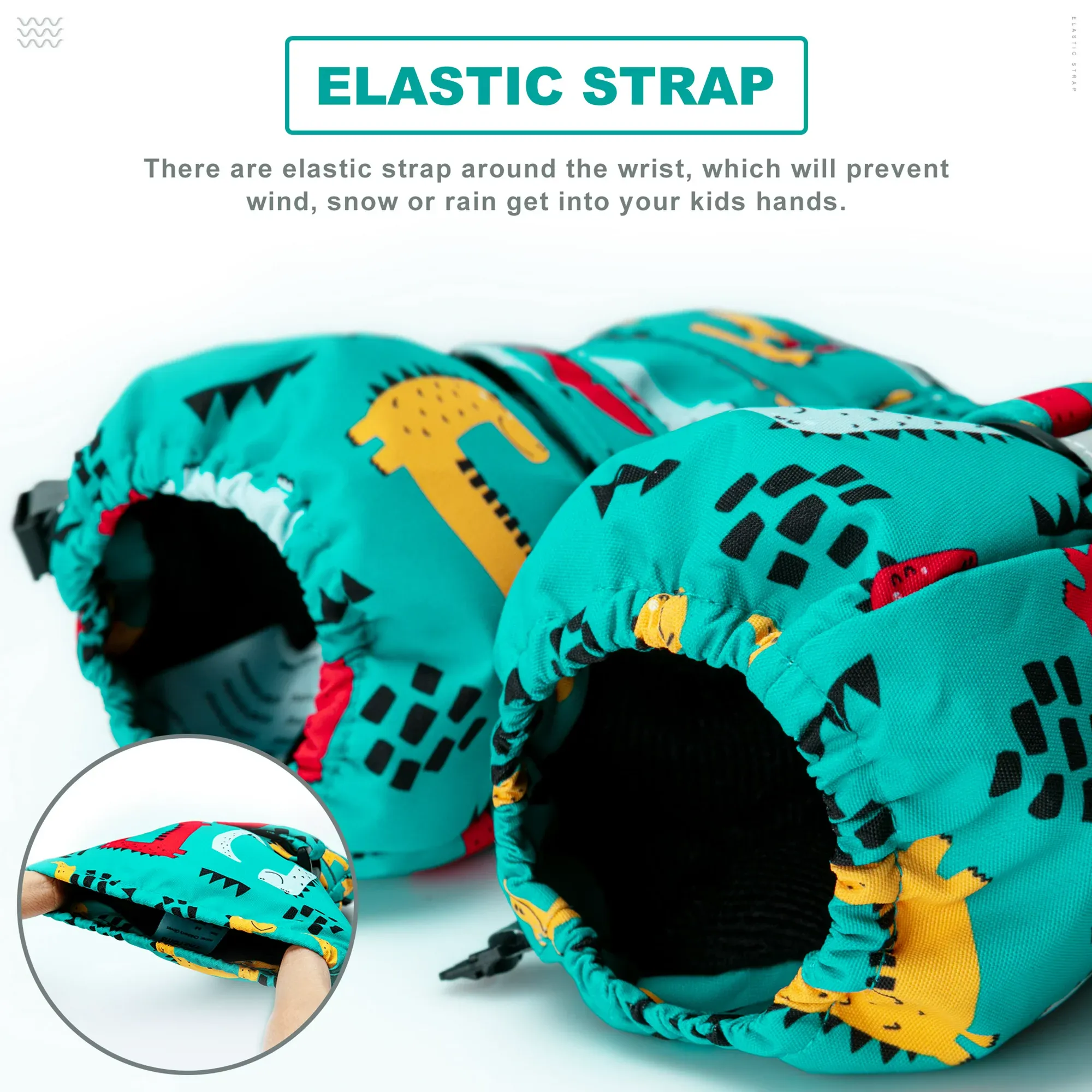 Kids Warm Gloves Winter Waterproof Snow Gloves for Ourdoor Sports Toddler Bulky Ski Gloves ZB116