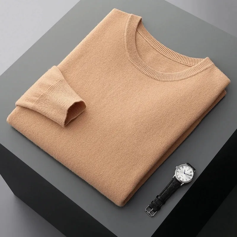 Men's Wool  Round Neck Sweater