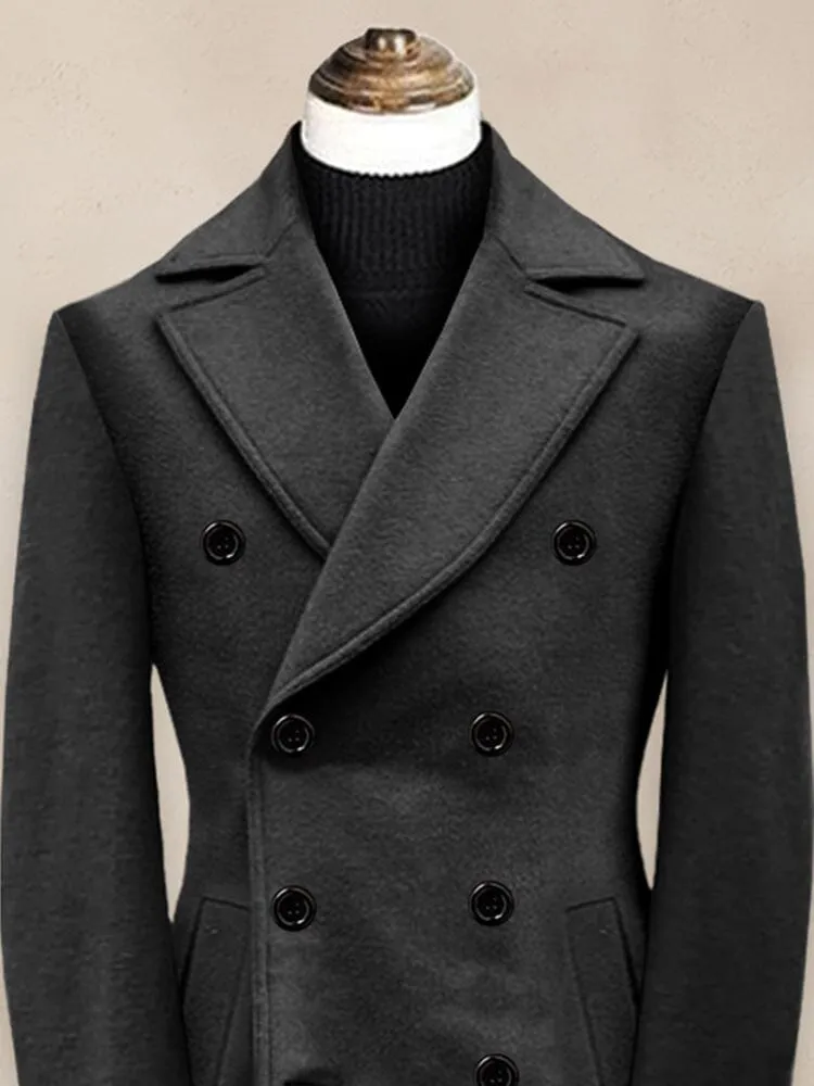 Stylish Mid-Length Tweed Coat